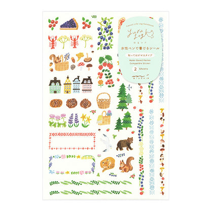 Stickers Yuru Log Forest Scandinavia (2pc)