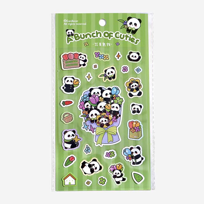 Stickers A Bunch Of Cuties Flower Panda