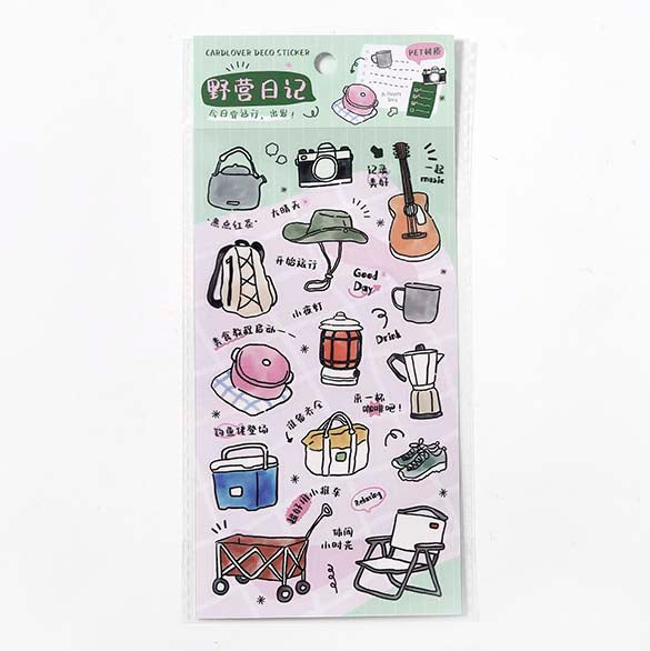 Stickers A Good Life Plan Camping Diary