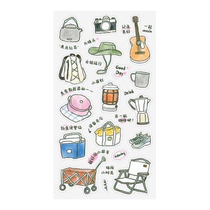 Stickers A Good Life Plan Camping Diary