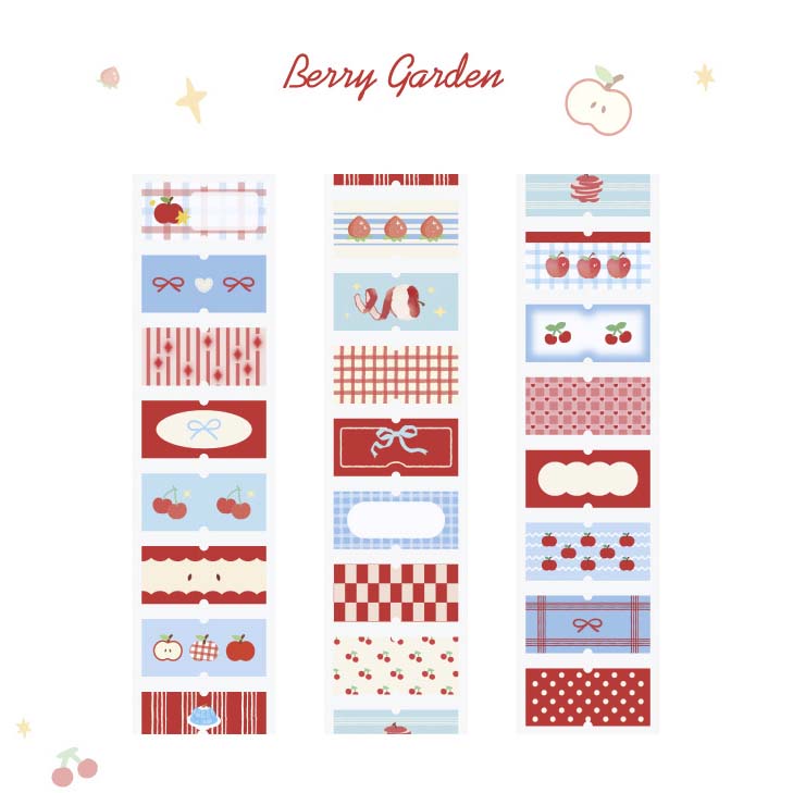 Stickers en Rollo Afternoon Tea Berry Garden