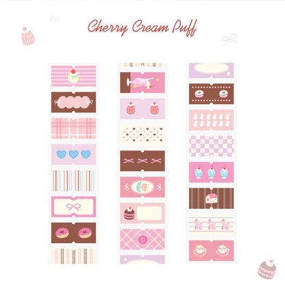 Stickers en Rollo Afternoon Tea Cherry Cream Puff