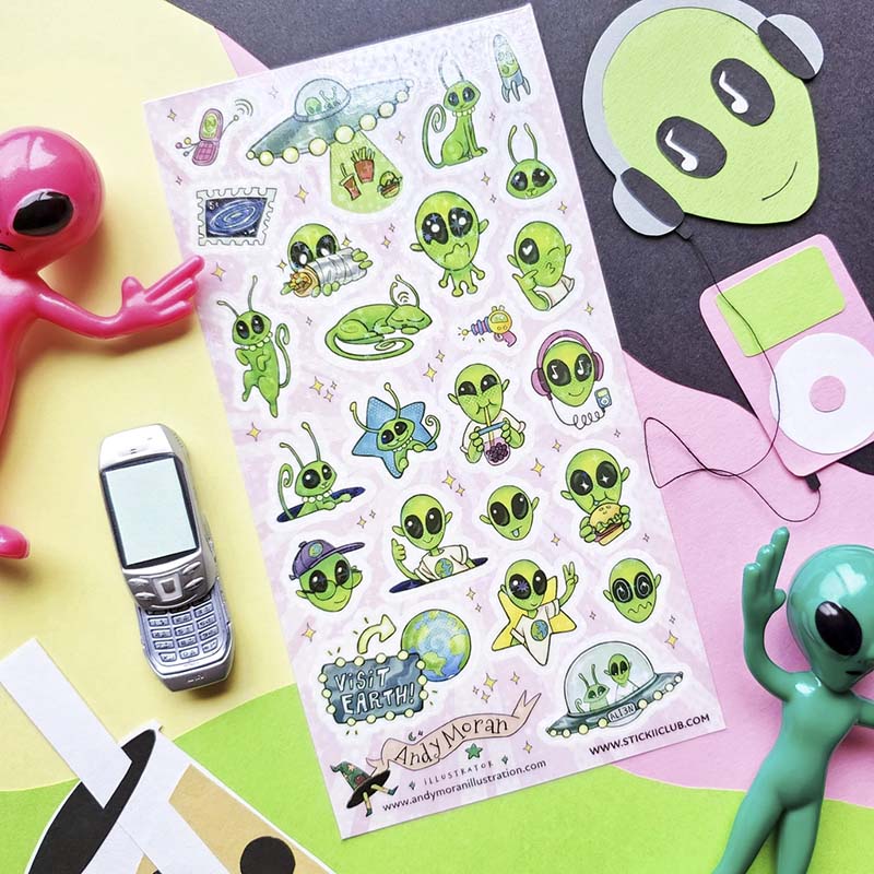Stickers Awesome Aliens