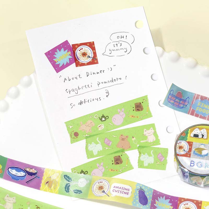 Washi Tape Foil Animal Carnival
