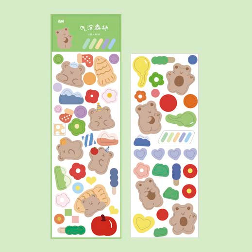 Stickers Animal Lover Bubble Forest