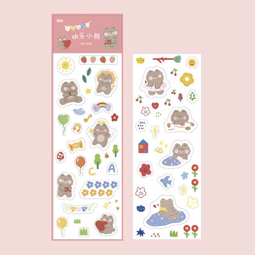 Stickers Animal Lover Happy Bear