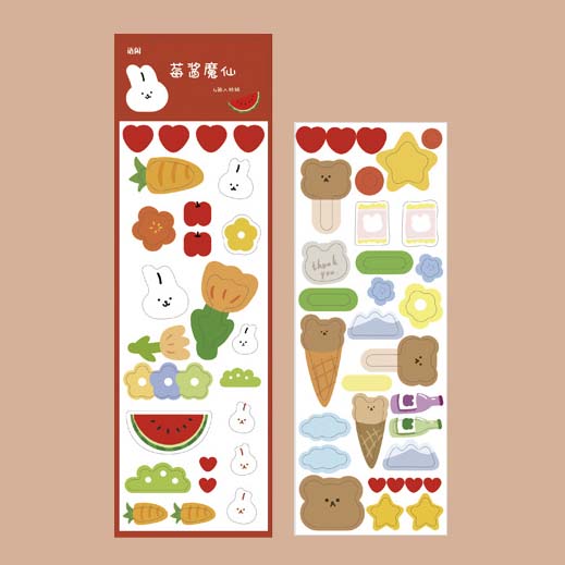 Stickers Animal Lover Strawberry Rabbit