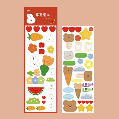 Stickers Animal Lover Strawberry Rabbit