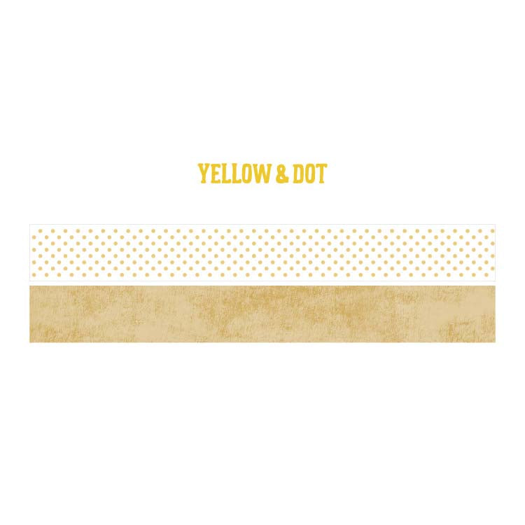 Washi Tapes Basic Hand Drawn Yellow &amp; Dot