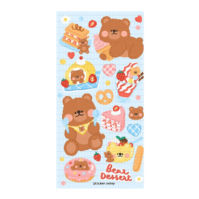 Stickers Bear Dessert