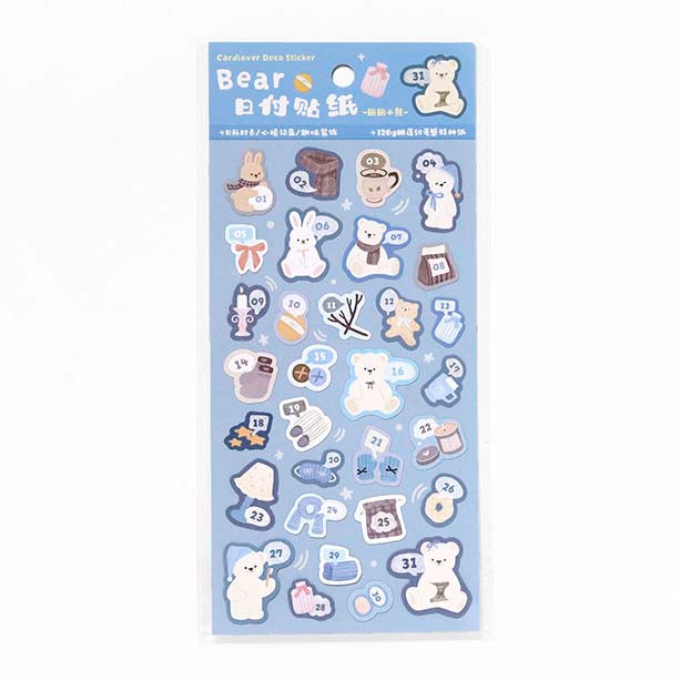 Stickers Bears Polka Blue