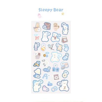 Stickers Bears Polka Blue