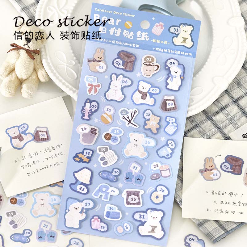 Stickers Bears Polka Blue