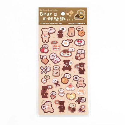 Stickers Bears Polka Brown