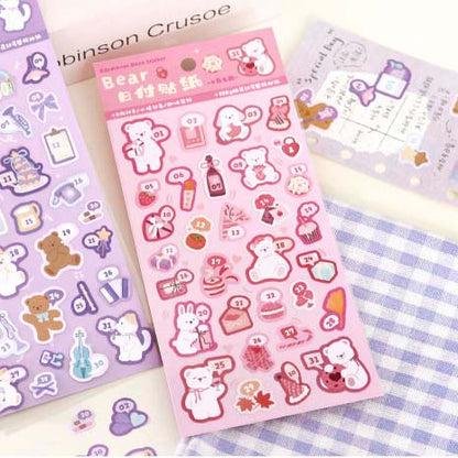 Stickers Bears Polka Pink