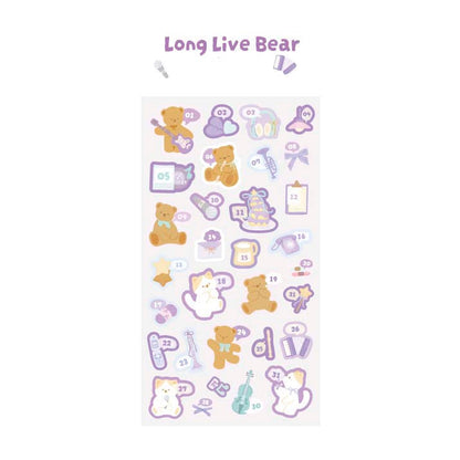 Stickers Bears Polka Purple