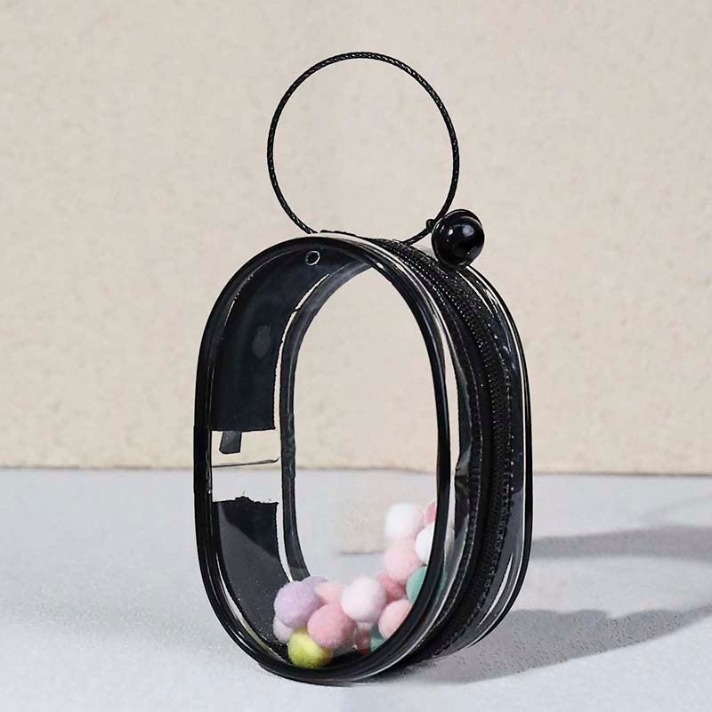 Llavero Bolso Transparente para Figuras Black Oval