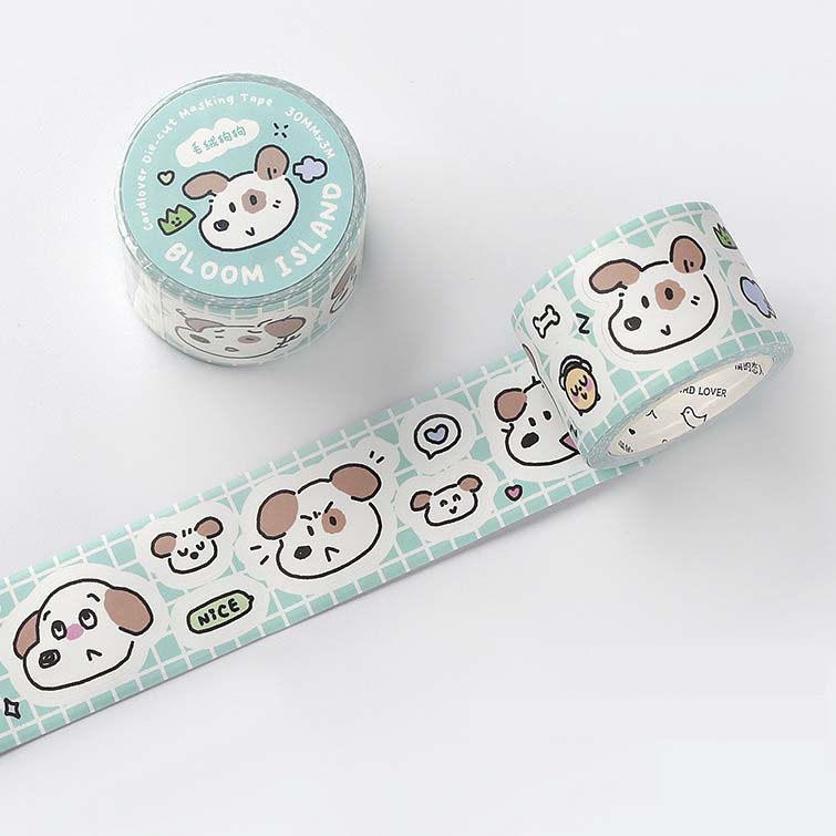 Stickers en Rollo Bloom Island Fluffy Puppy