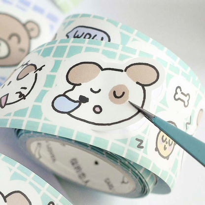 Stickers en Rollo Bloom Island Fluffy Puppy
