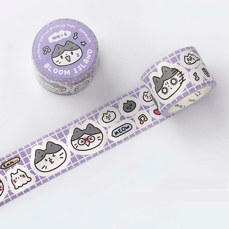 Stickers en Rollo Bloom Island Kitty Meow