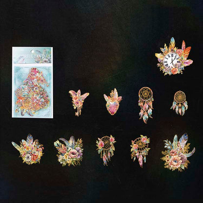 Stickers Boundless Feather Colorful Fantasy