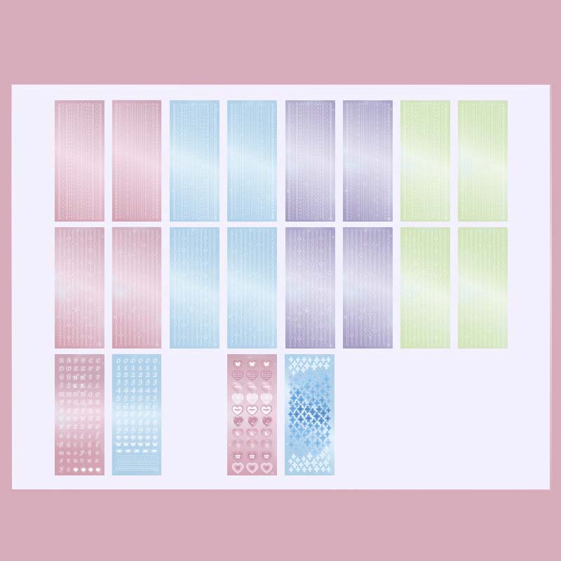 Set de Stickers Butterfly Dream Star Chain Pink Style