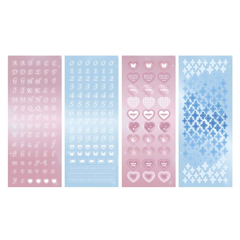 Set de Stickers Butterfly Dream Star Chain Pink Style