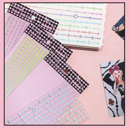 Set de Stickers Butterfly Dream Star Chain Pink Style