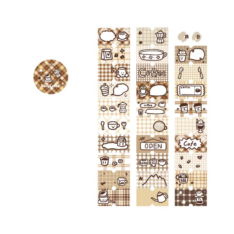 Stickers en Rollo Cafeterism Roll Daily Coffee