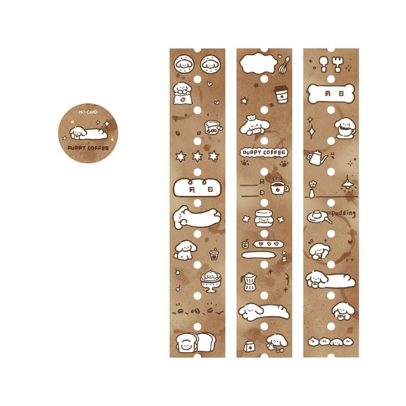 Stickers en Rollo Cafeterism Roll Puppy Coffee