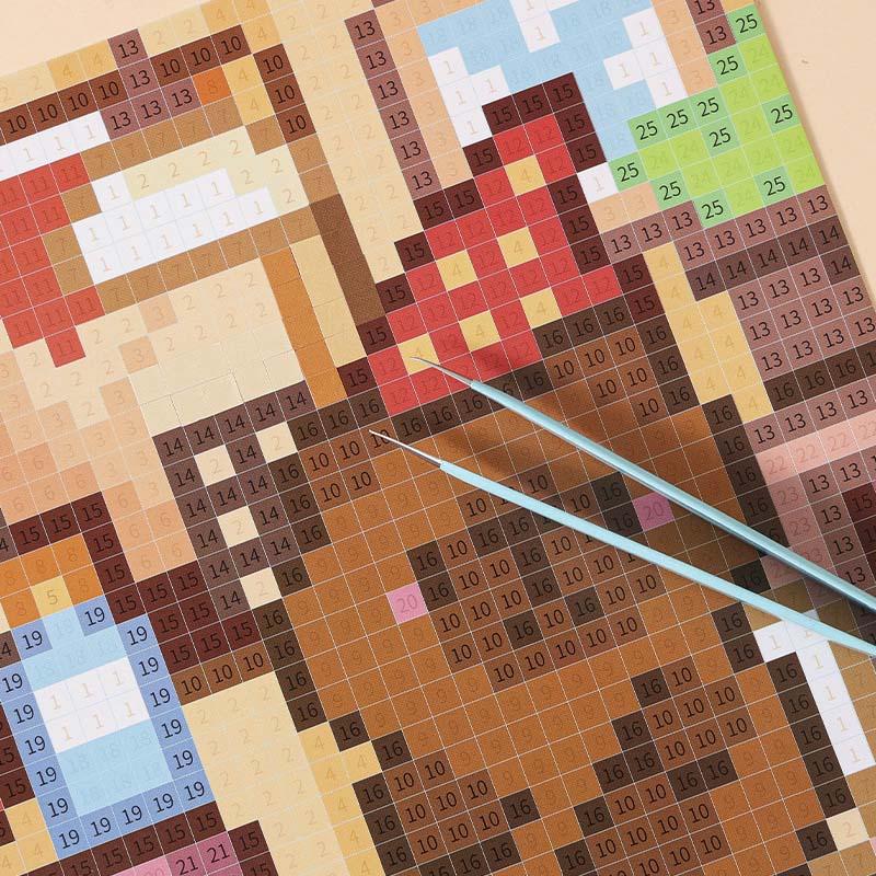 Stickers Mosaico de Números Capybara Happy Birthday