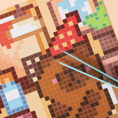 Stickers Mosaico de Números Capybara Happy Birthday