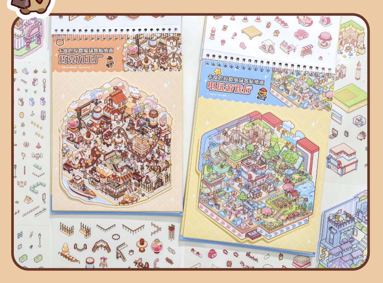 Libro de Stickers Escenario 3D Capibara Series