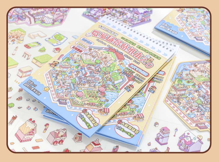Libro de Stickers Escenario 3D Capibara Series