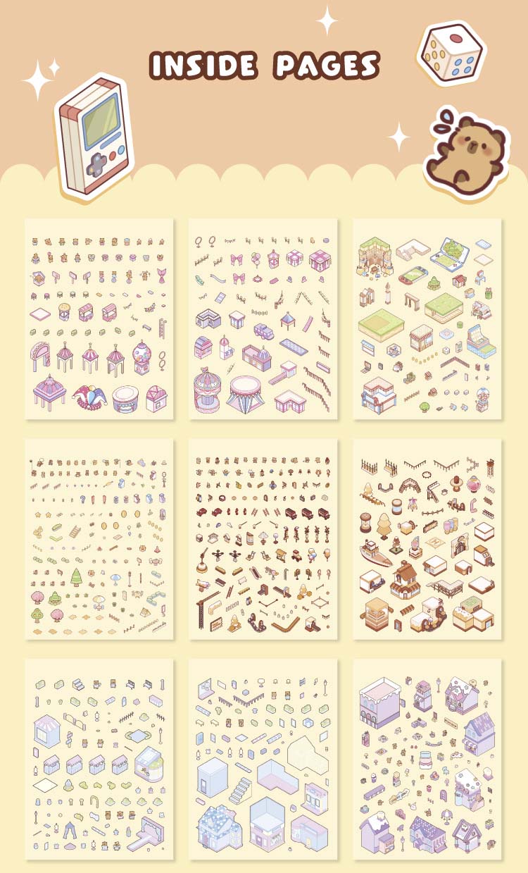 Libro de Stickers Escenario 3D Capibara Series