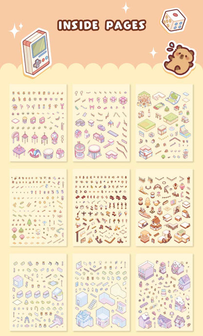 Libro de Stickers Escenario 3D Capibara Series