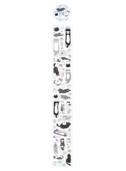 Stickers en Rollo Cat and Dog Business Cat Knitting