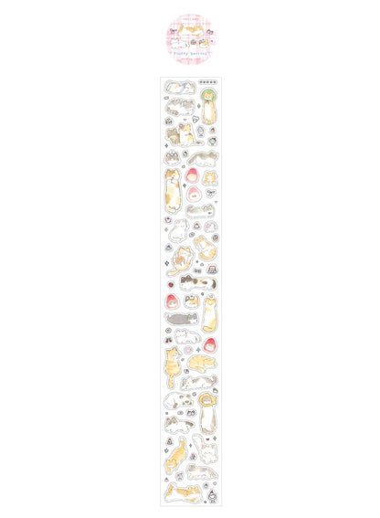 Stickers en Rollo Cat and Dog Business Fluffy Berries