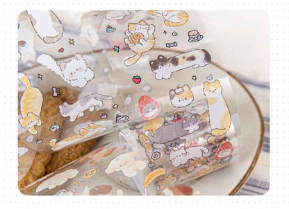 Stickers en Rollo Cat and Dog Business Fluffy Berries