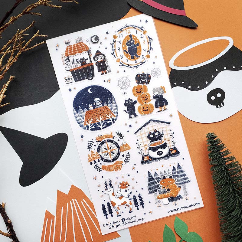 Stickers Woodland Halloween