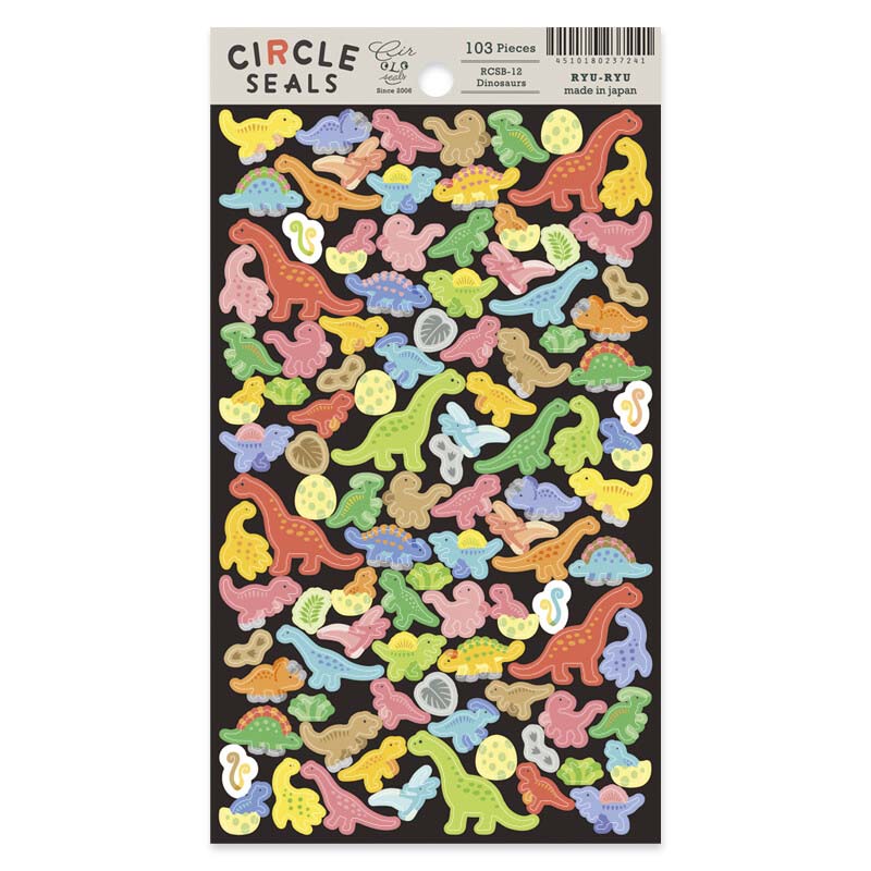 Stickers Circle Dinosaur