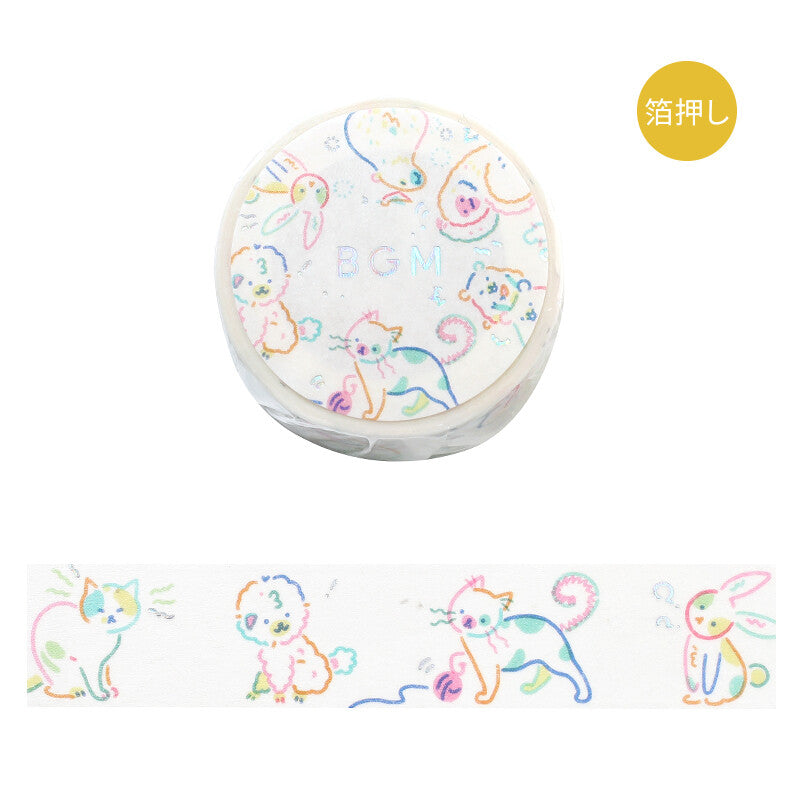 Washi Tape Foil Color Zoo