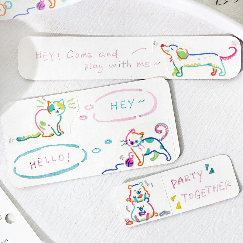 Washi Tape Foil Color Zoo