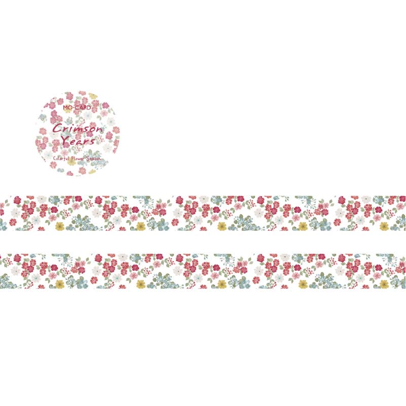 Washi Tape Colorful Flower Season Crimson Years