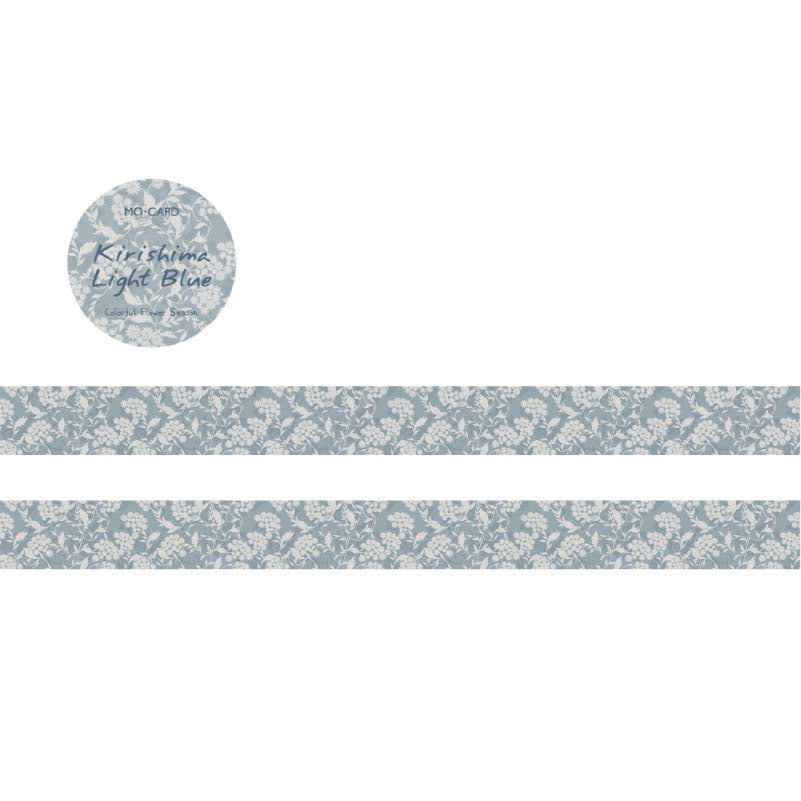 Washi Tape Colorful Flower Season Kiwishima Light Blue