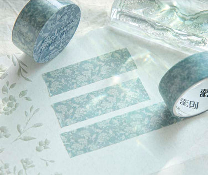 Washi Tape Colorful Flower Season Kiwishima Light Blue