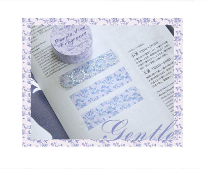 Washi Tape Colorful Flower Season Purple Vine Frangrance