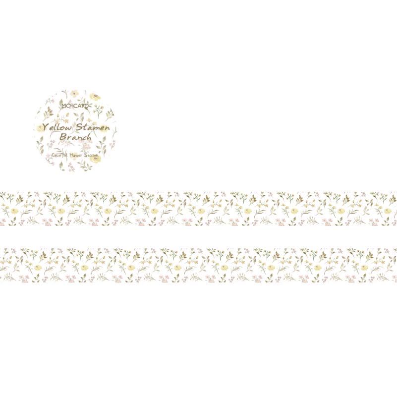 Washi Tape Colorful Flower Season Yellow Stamen Branch