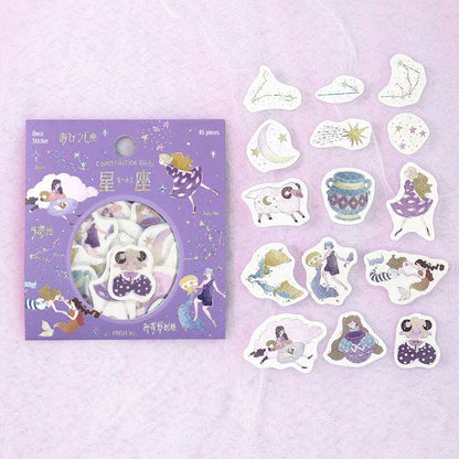 Stickers Constellation Girls Aquarius Pisces Aries