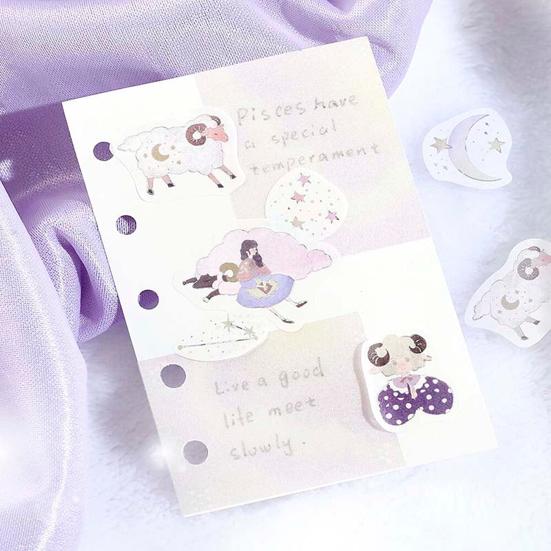 Stickers Constellation Girls Aquarius Pisces Aries